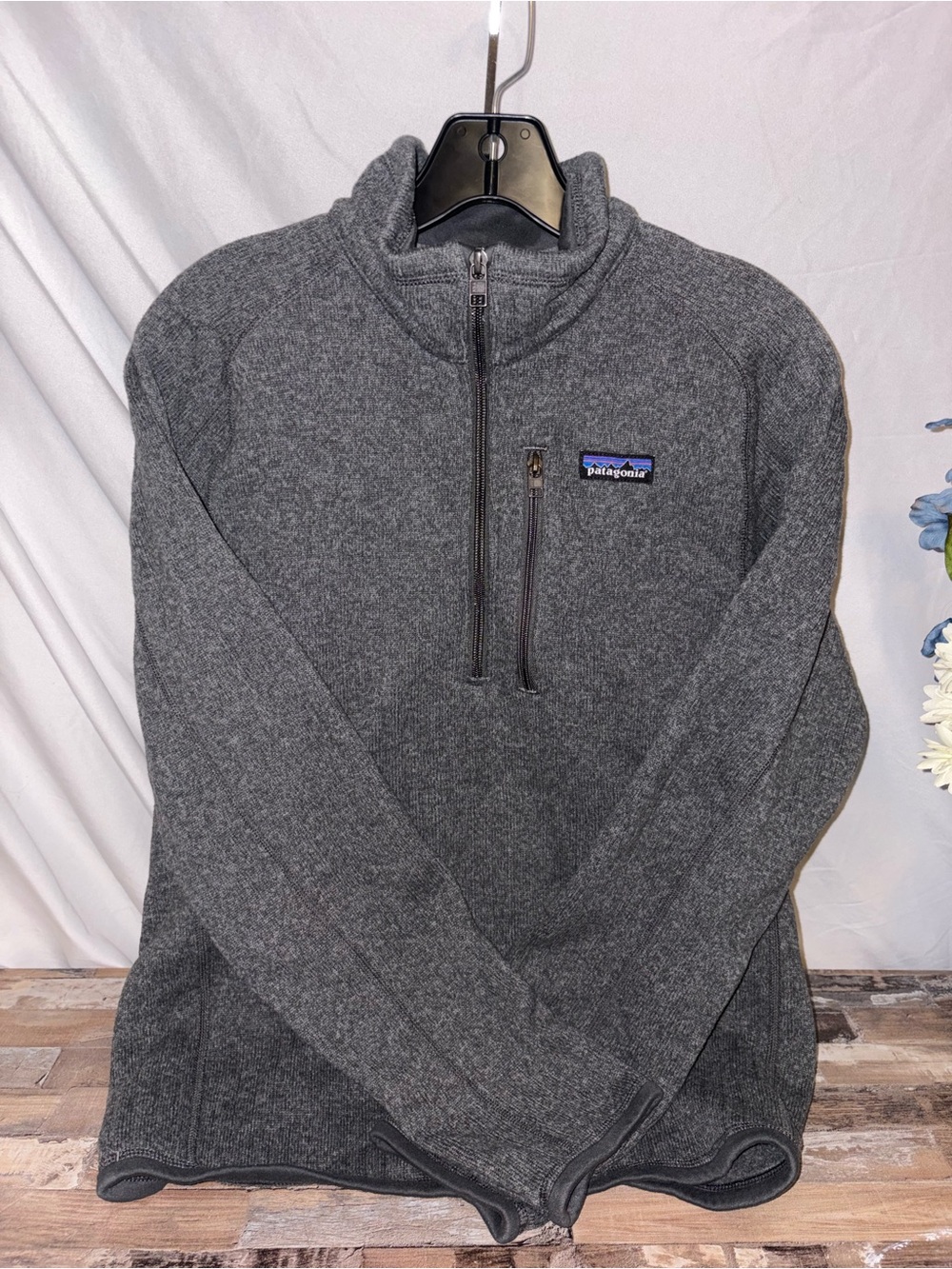 Patagonia Men’s Charcoal Gray Half-Zip Sweater